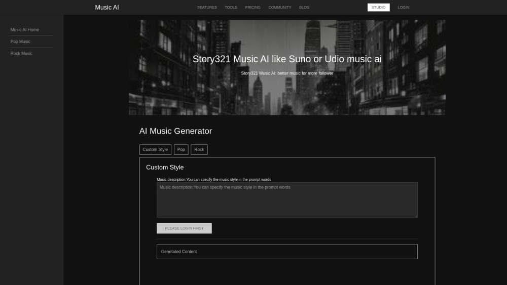 Story321 Music AI: AI Tool for Effortless Music Creation