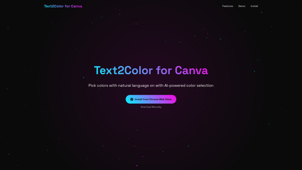 Text2Color for Canva: AI Tool for Effortless Color Palette