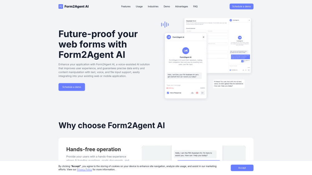 Form2Agent AI: Voice-Assisted AI Tool for Enhanced User Experience