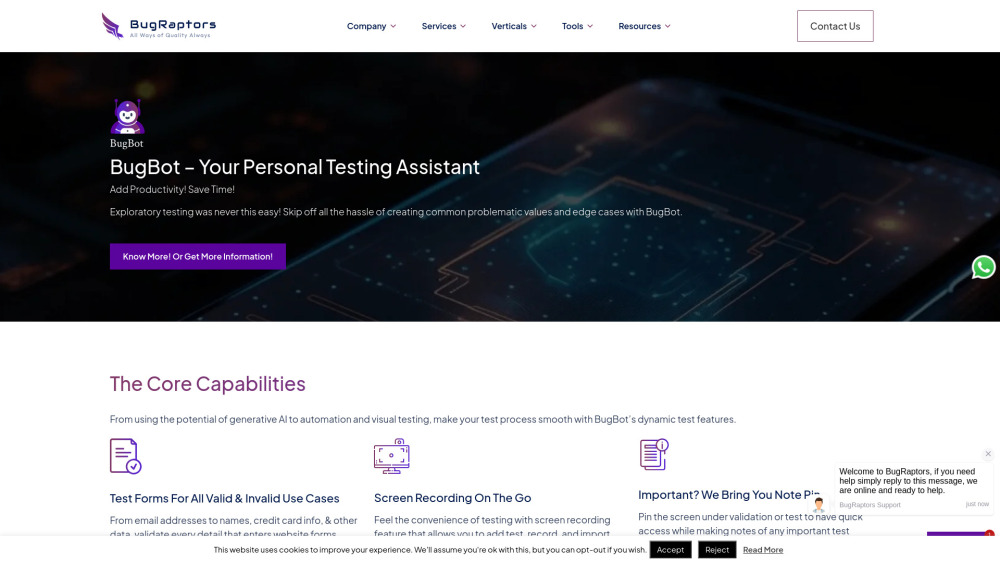 BugBot: AI Tool for Intelligent Automation Testing
