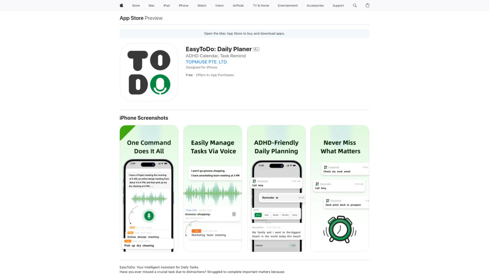 EasyToDo: Daily Planner – AI Tool for Smart Planning