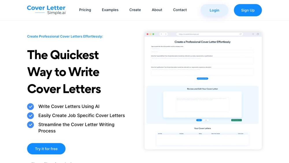 CoverLetterSimple.ai: AI Tool for Standout Cover Letters