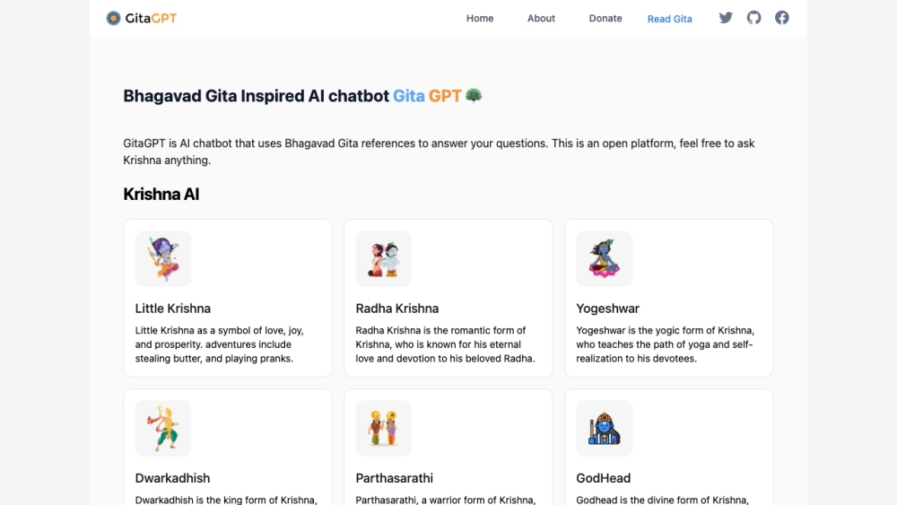Gita GPT: AI Tool for Spiritual Guidance