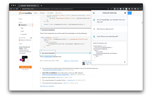 SnippetSage - Chrome Extension: AI tool for developers