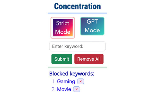 Concentration - Chrome Extension: AI Tool