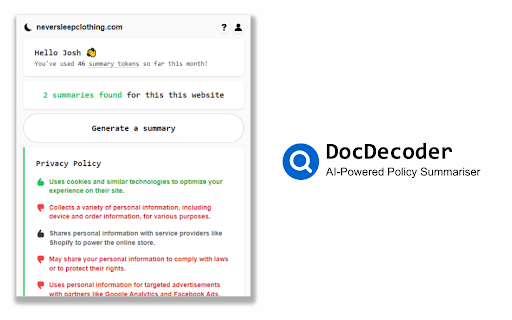 DocDecoder - AI-Powered Policy Summariser: Efficient AI Tool