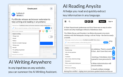 FunBlocks AI - Chrome Extension: AI Tool