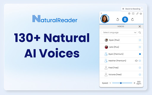 NaturalReader - Chrome Extension: AI Tool