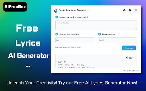 LyriAI - Chrome Extension: Rap Lyrics AI Tool