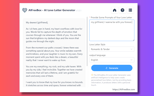 Love Letter Generator: Express Love with AI