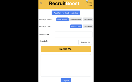 RecruitBoost - Chrome Extension: AI Tool for Outreach