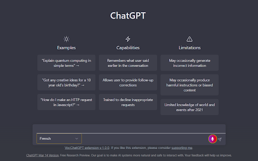 ChatVocGPT - Chrome Extension: AI tool for easy transcription