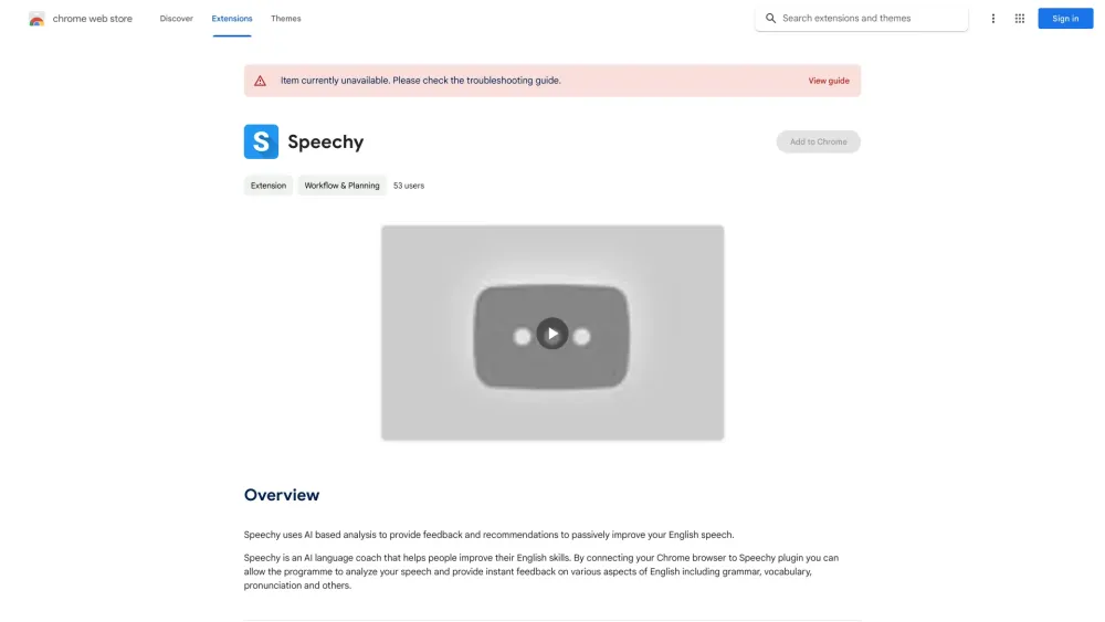 Speechy - Chrome Extension: AI Tool for English Speech Enhancement
