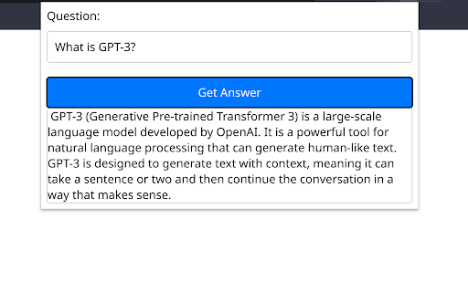 GPT-3 Q&A - Chrome Extension: AI Tool for Q&amp;A