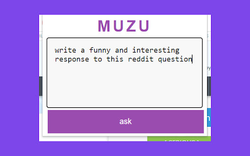 MUZU - Chrome Extension: AI assistant in browser