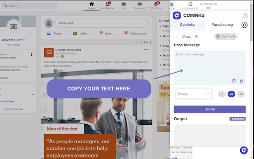 CommentGen - Chrome Extension: AI Tool for Unique Comments