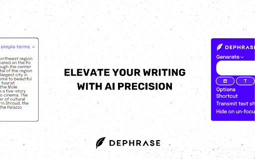DephraseAI: AI Tool for Instant Writing Refinement