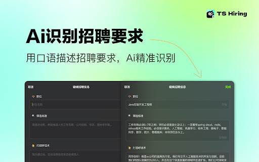 TS Hiring - Chrome Extension: AI Tool for Recruitment
