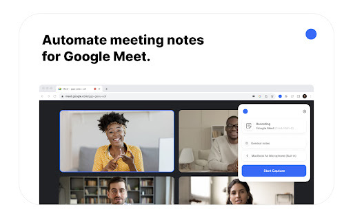 NoteTaker - Chrome Extension: AI Tool for Google Meet