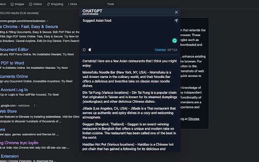 ChatGpt Popup - Chrome Extension: AI Tool