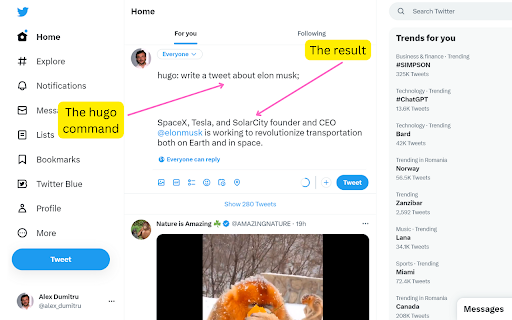 Hugo - Chrome Extension: AI Tool for Content Creation & Translation