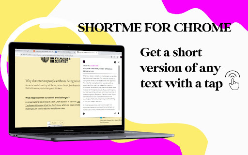 ShortMe - Chrome Extension: AI tool for efficient reading