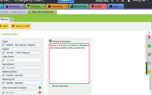 Talkingvet® Chrome Extension: AI Tool for Veterinary Voice Notes