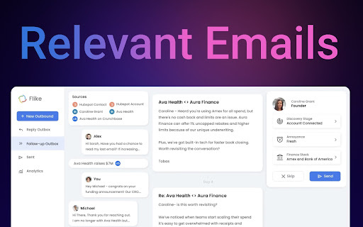 Flike - Chrome Extension: AI Tool for Personalized Outbound Emails