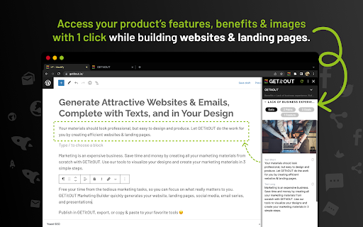 GETitOUT - Chrome Extension: AI Tool for Marketing