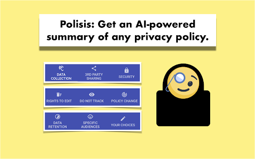Polisis - Chrome Extension: AI Tool for Privacy Policy Analysis