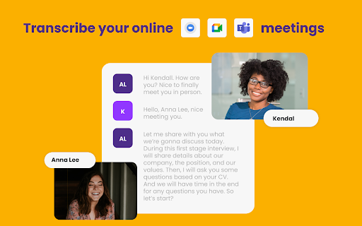 MeetGeek - Chrome Extension: AI Tool for Online Meetings