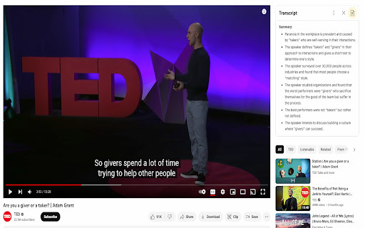 YouTube Video Summary Generator - Chrome Extension: Instant ai tool summaries.