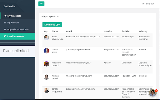 GetEmail.io - Chrome Extension: Find professional emails instantly