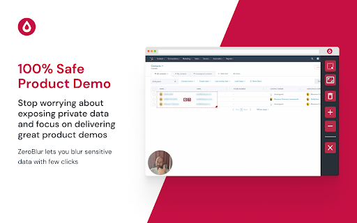 ZeroBlur - Chrome Extension: AI tool to blur sensitive data instantly