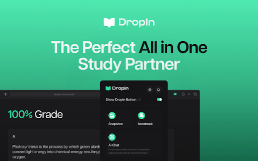 DropIn - Chrome Extension: Ultimate Study Partner