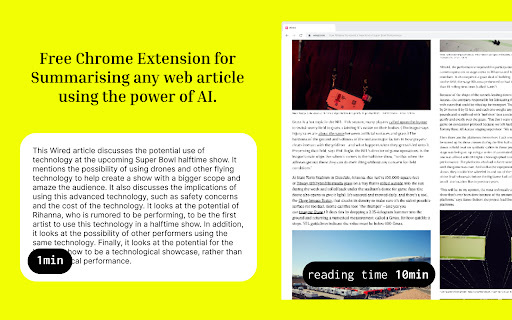 Article Summarizer - Chrome Extension: AI Tool