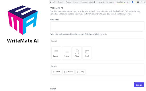 WorkMate AI - Chrome Extension: Create High-Quality Content with AI Tool