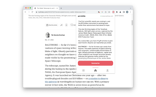 Unriddle Summarize: AI Tool for Text Summarization