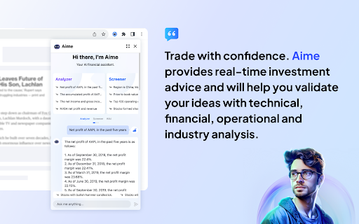 Aime - Chrome Extension: AI Tool for Smart Investing