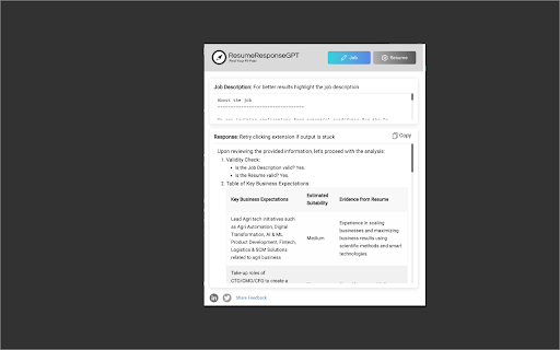 ResumeResponseGPT - Chrome Extension: AI Tool