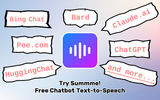 Summ·me - Chrome Extension: AI Tool for Diverse Chatbots