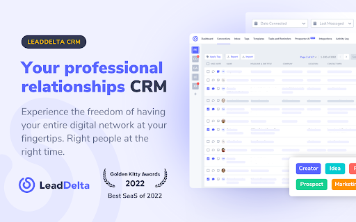 LeadDelta CRM - Chrome Extension: AI Relationship Management