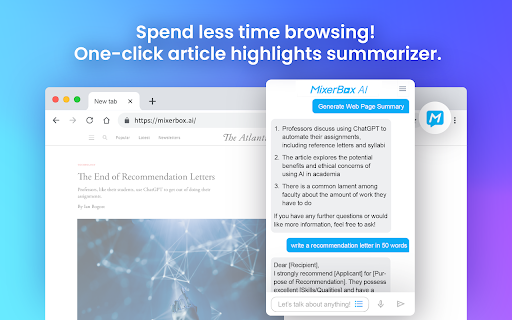 MixerBox AI - Chrome Extension: AI Tool for Quick Summaries