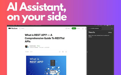 AI Article Assistant - Chrome Extension: AI Tool for Instant Text Enhancement