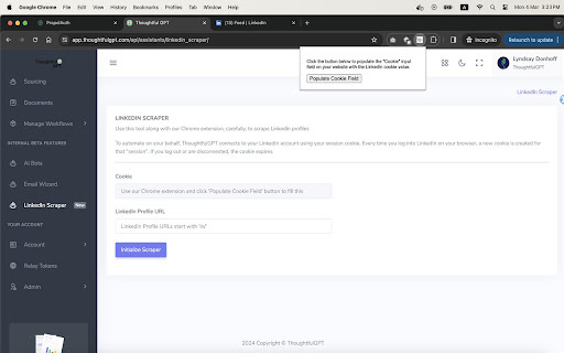 ThoughtfulGPT Extension: AI LinkedIn Profile Extraction