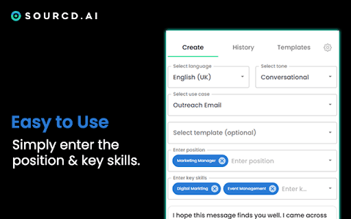 Sourcd - Chrome Extension: AI Tool for Recruiters