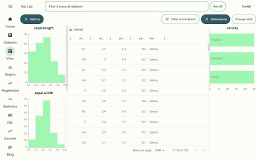 Tab Lab - Chrome Extension: AI Tool for Analyzing CSV Data