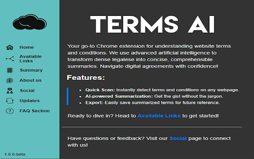 TermsAi - Chrome Extension: AI Tool for T&C