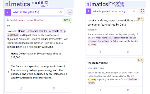 NLMatics Motif: Get Answers & Share Research Effortlessly