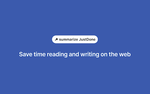 Justdone - Chrome Extension: AI Tool for Writing